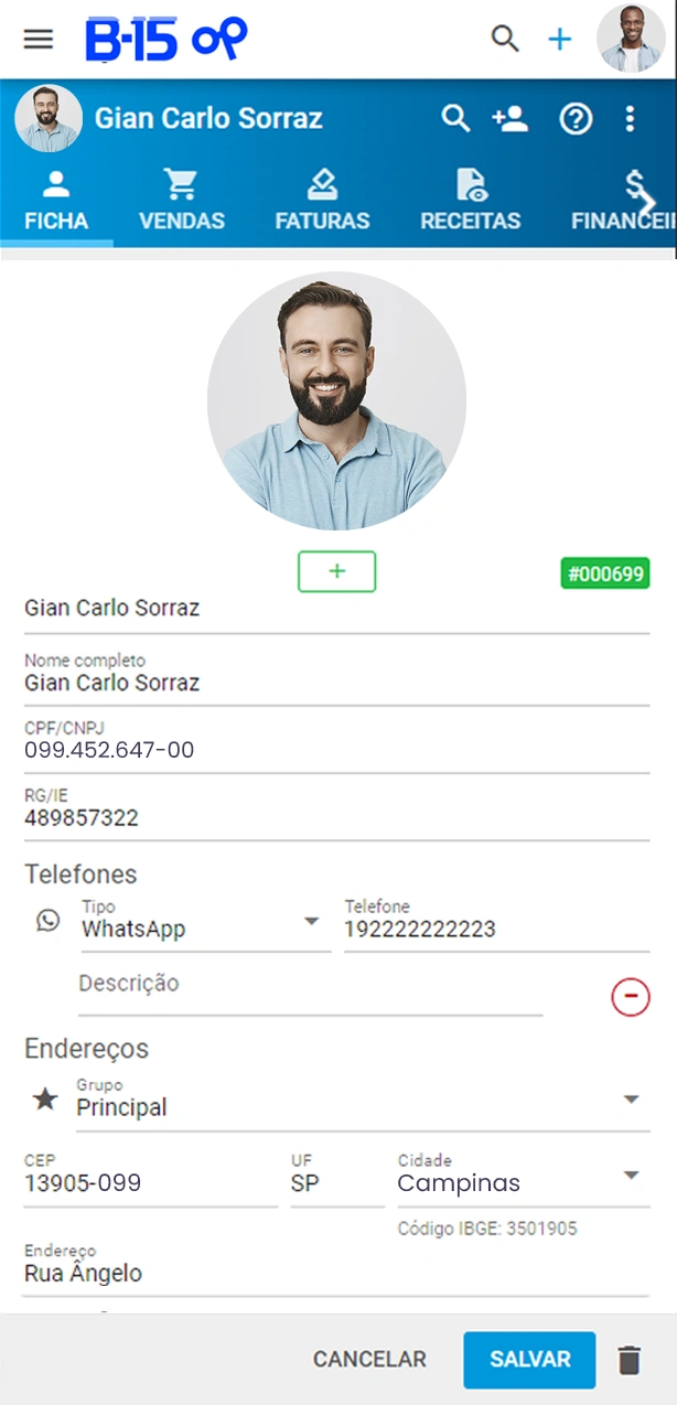 Faça cadastros de forma rápida, para não perder tempo em suas vendas