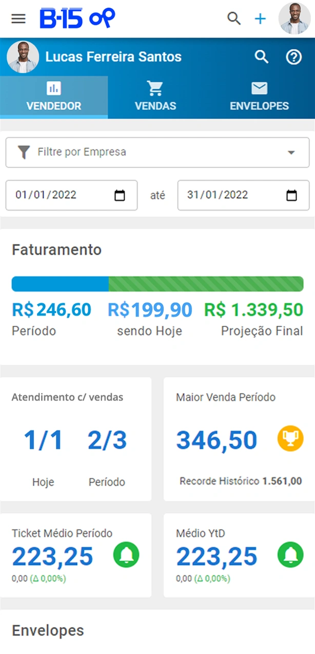 Controle seu dia-a-dia pelo cockpit diretamente no sistema B-15 Optidados