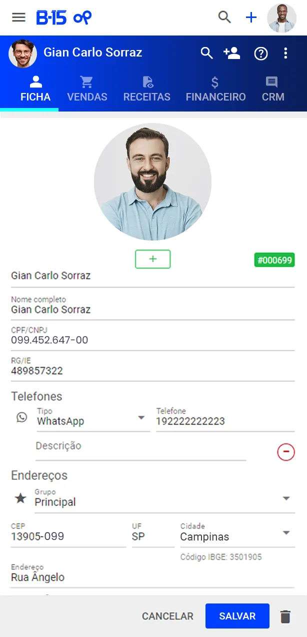 Faça cadastros de forma rápida, para não perder tempo em suas vendas